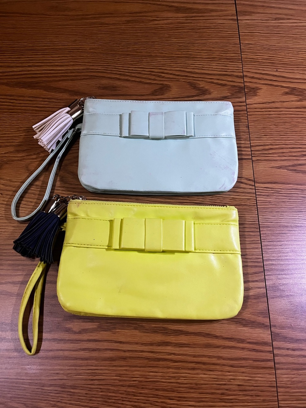 Cato Yellow and Light Blue Wristlet Set Of Two- Women Bags
